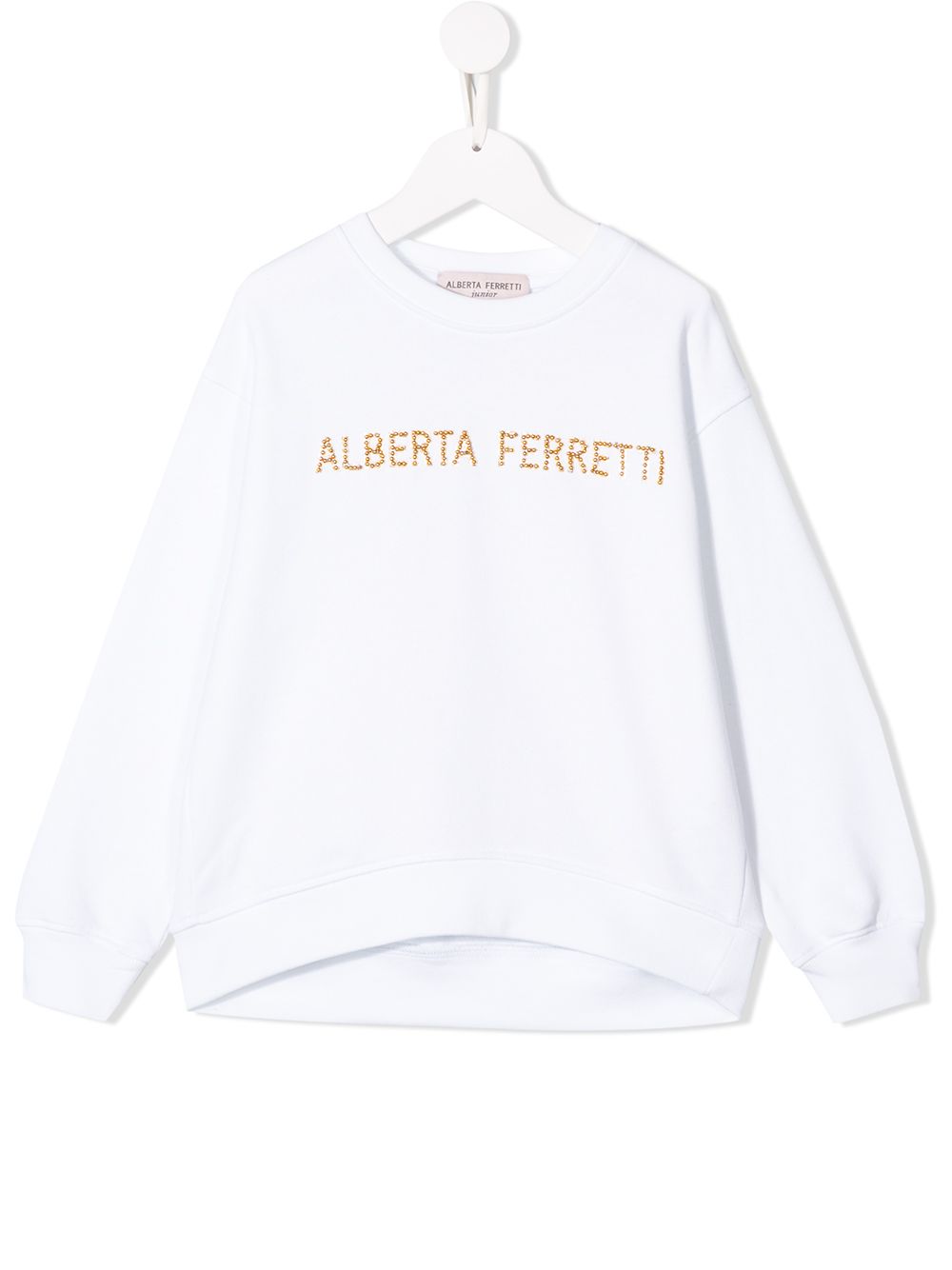 фото Alberta ferretti kids толстовка с декорированным логотипом