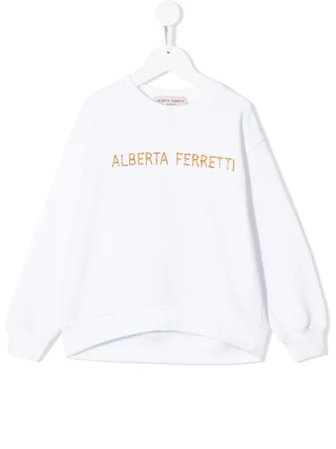 Alberta Ferretti Kids embellished logo sweatshirt