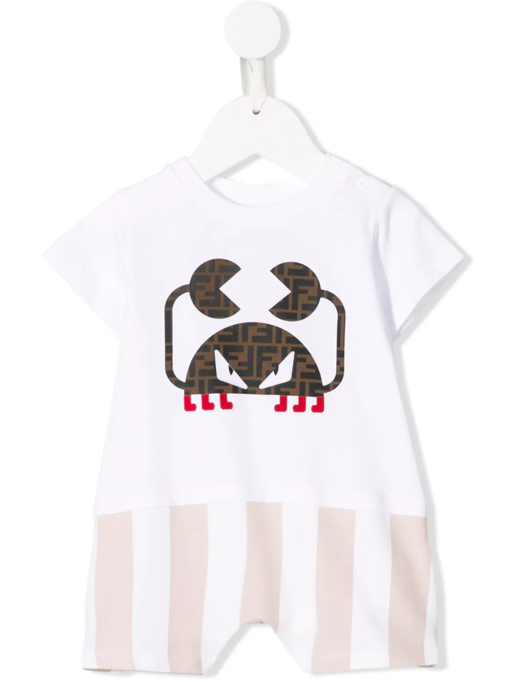 Fendi Kids ромпер с принтом краба Fendi Kids ромпер с принтом краба