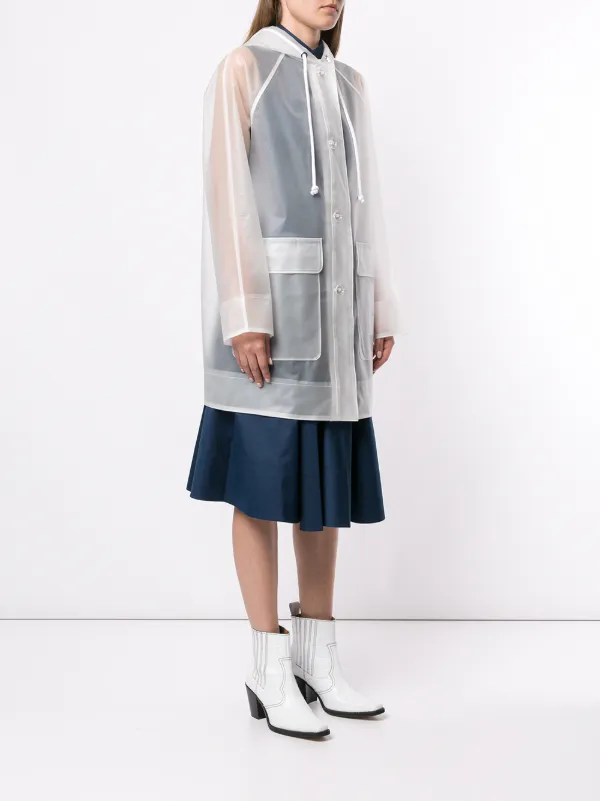 calvin klein transparent raincoat