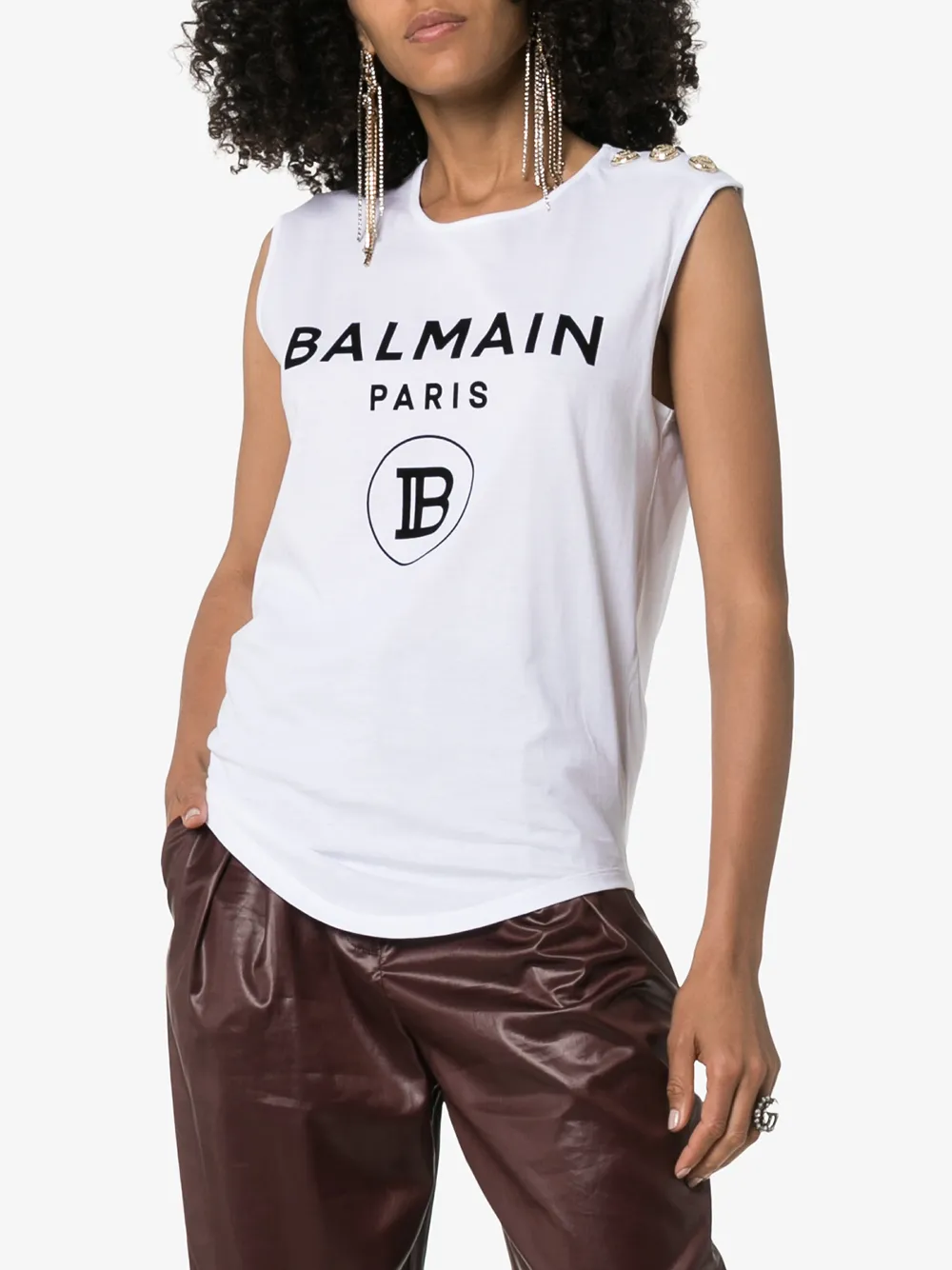 фото Balmain топ с логотипом
