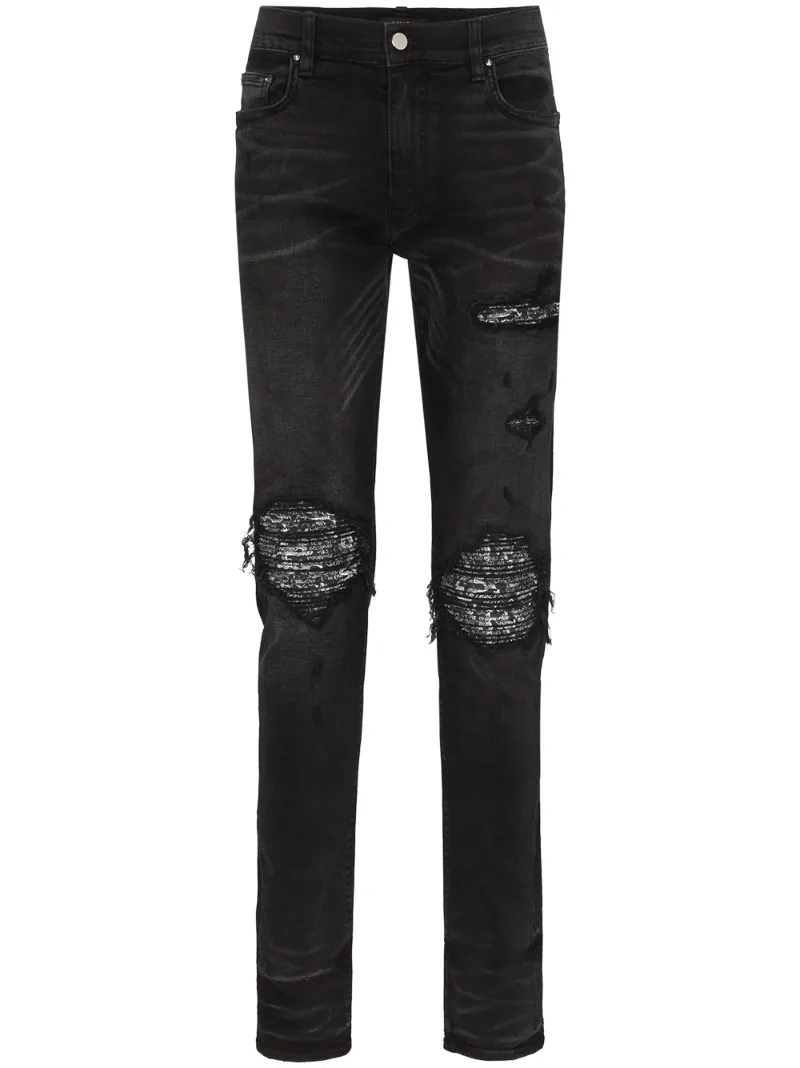 Amiri Jeans AMIRI MX1 BANDANA JEANS - BLACK