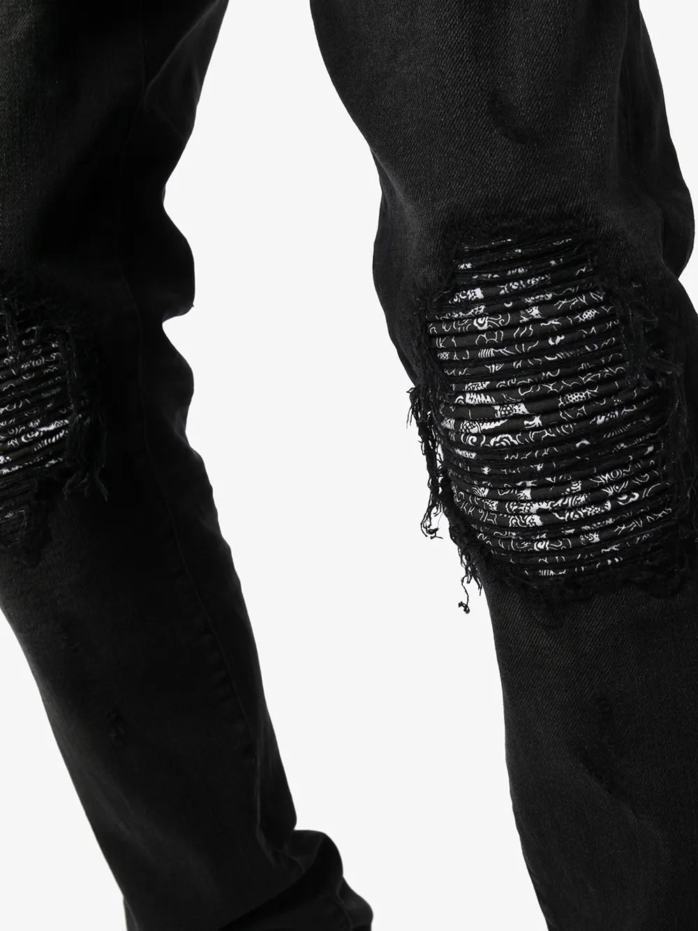amiri bandana jeans black