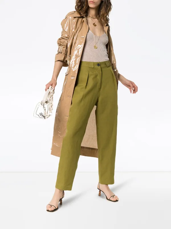 high waisted linen trousers