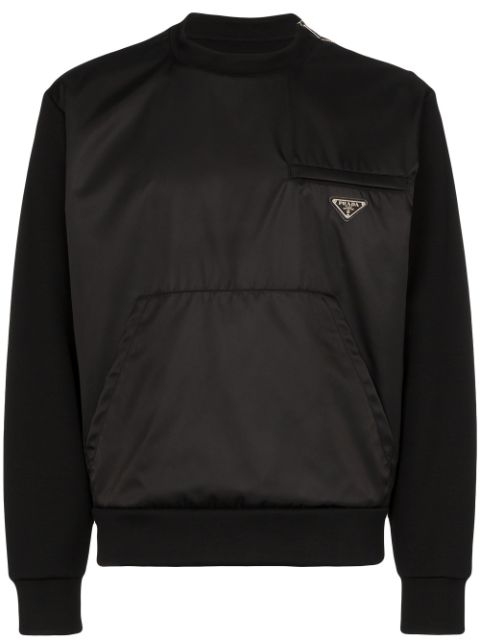 Prada Logo Plaque Sweatshirt - Farfetch