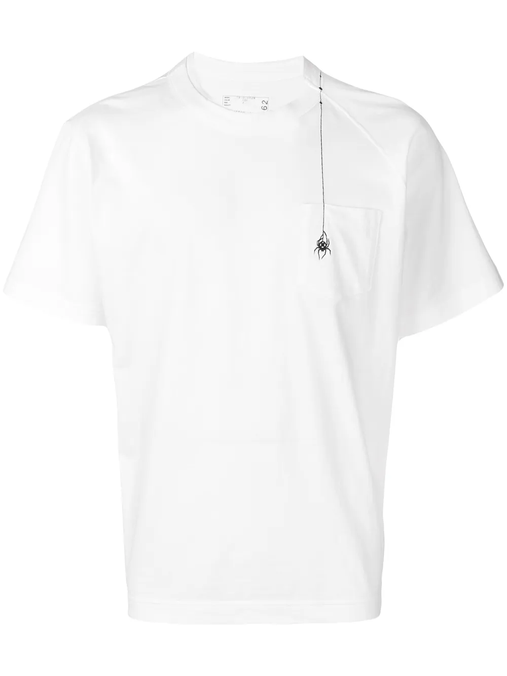 Sacai T-shirts SACAI SACAI X DR. WOO EMBROIDERED SPIDER T-SHIRT - WHITE