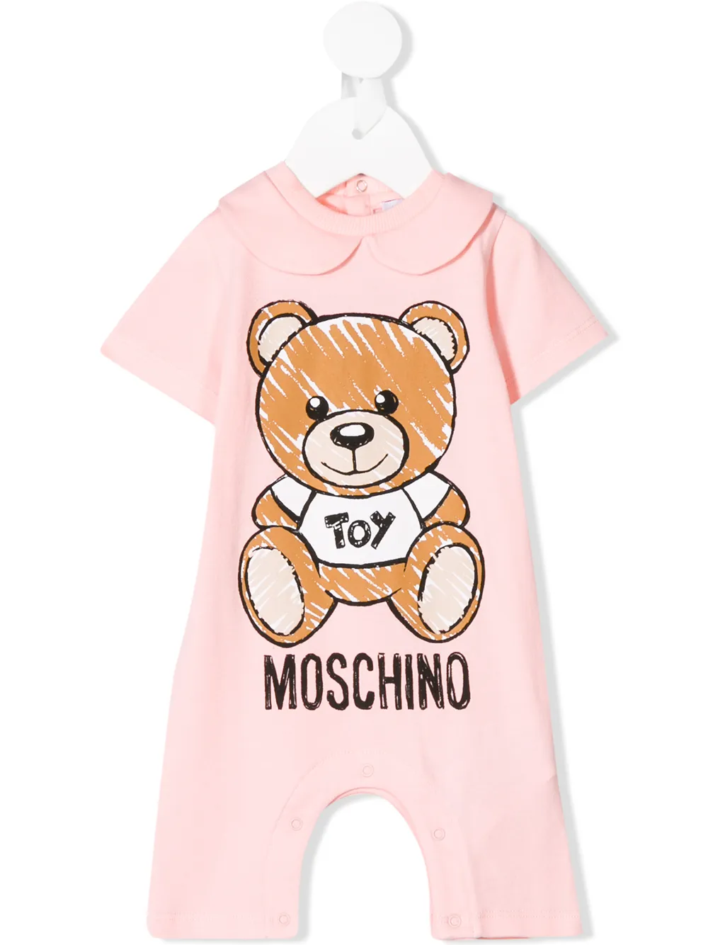 фото Moschino kids короткий комбинезон с принтом медведя