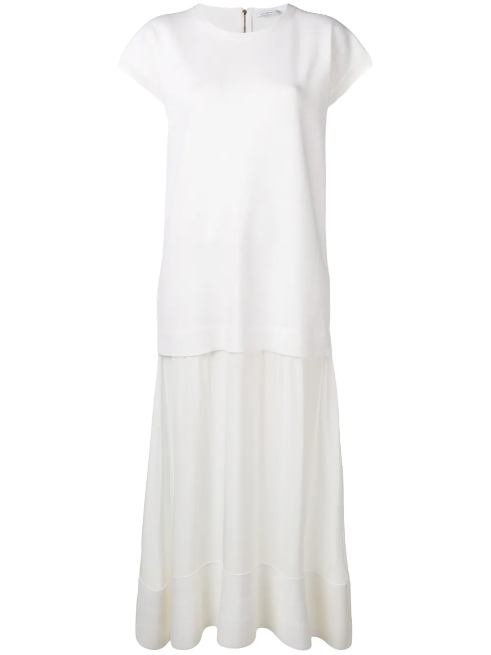 Agnona Tops AGNONA KLEID IM LAYERING-LOOK - WEIß
