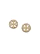 Image 1 of Tory Burch T-medallion round stud earrings