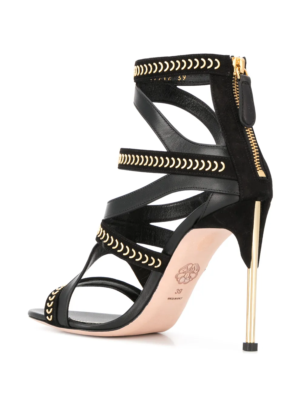 Alexander McQueen Sandalen met studs Zwart
