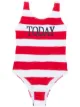 الصورة 1 من Alberta Ferretti Kids ثوب سباحة مخطط بطبعة