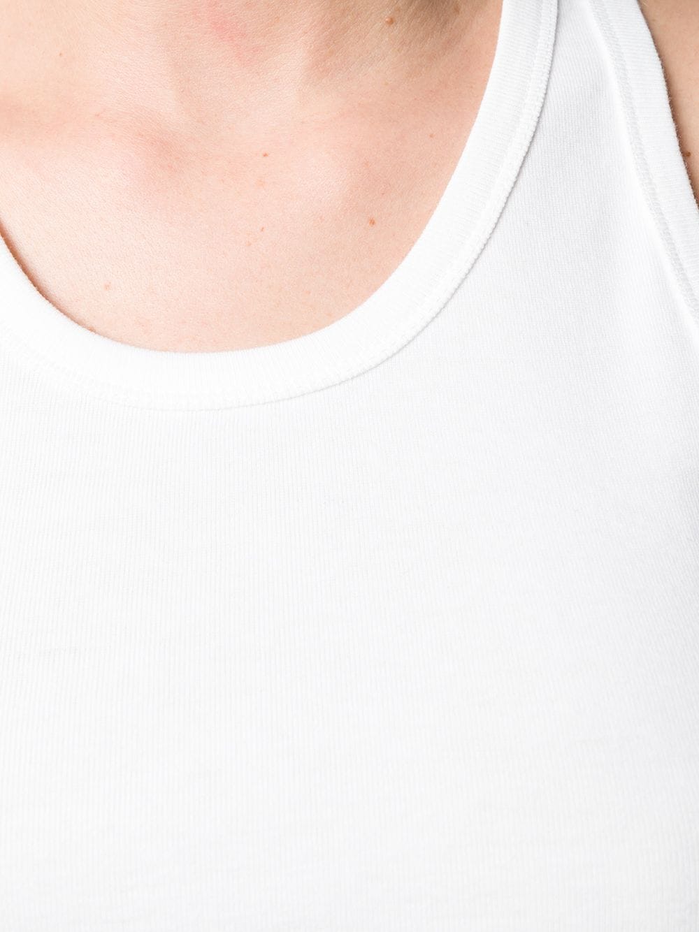 Shop Saint Laurent Fitted Tank Top In White