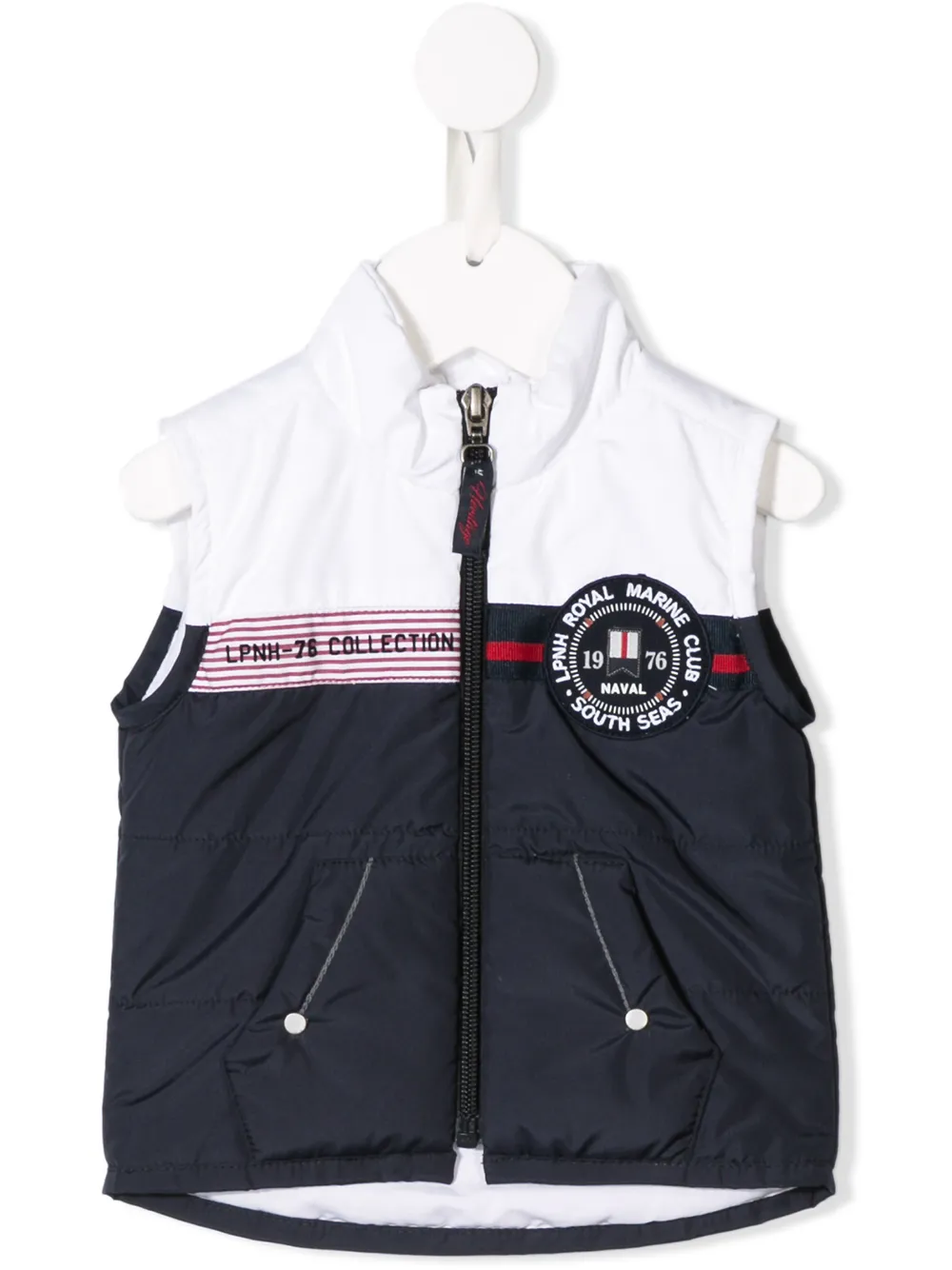 Lapin House Babies' Logo Patch Waistcoat In Blue