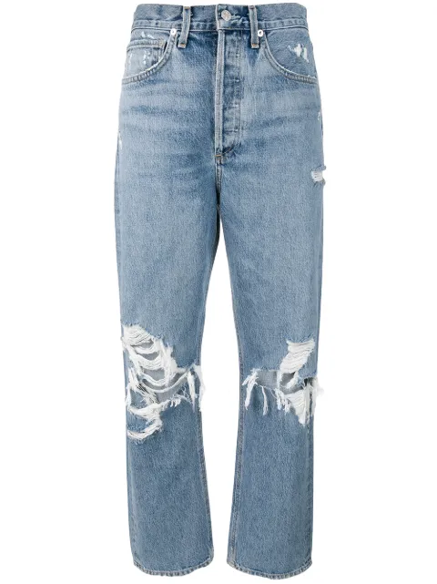 AGOLDE distressed mom jeans