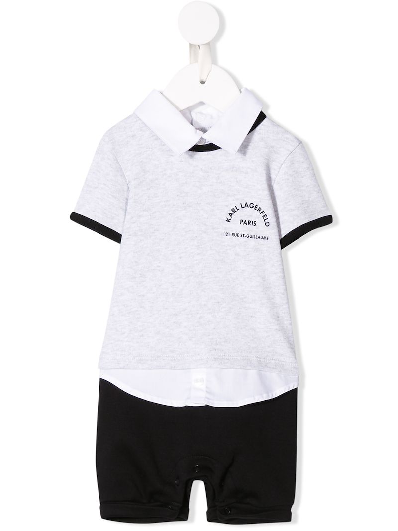 Karl Lagerfeld Kids комбинезон с короткими рукавами и логотипом