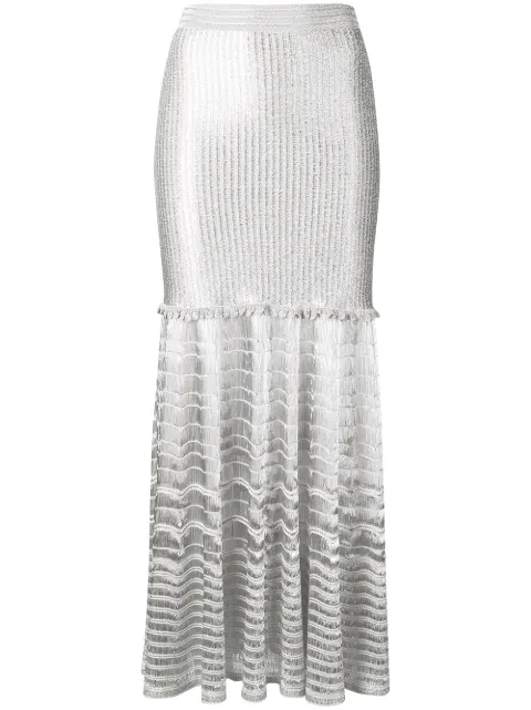 metallic knitted skirt