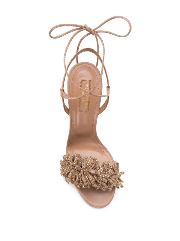 aquazzura wild crystal sandals