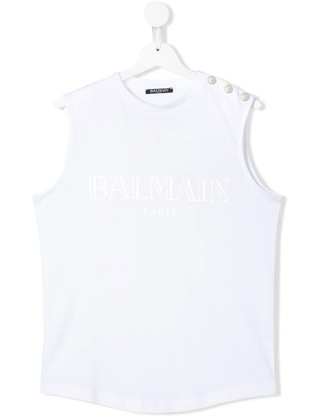 Balmain Kids Canotta con stampa - Bianco