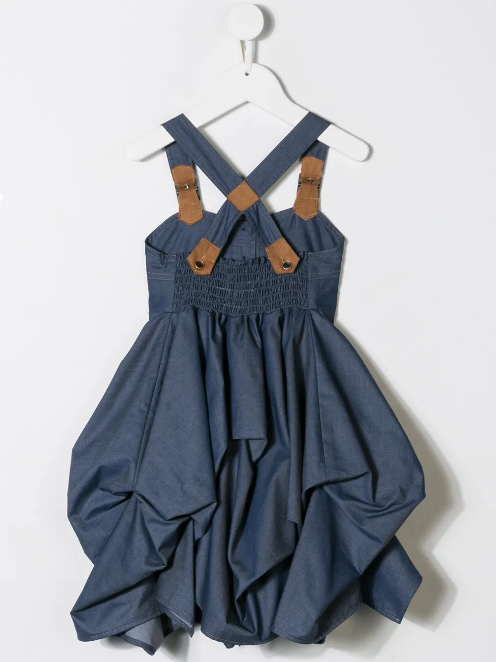 dark blue dungaree dress