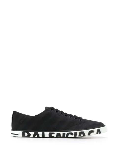 Click to view more detailed imagery on our partner's website Balenciaga Match Logo Low-Top Canvas Trainers In Black