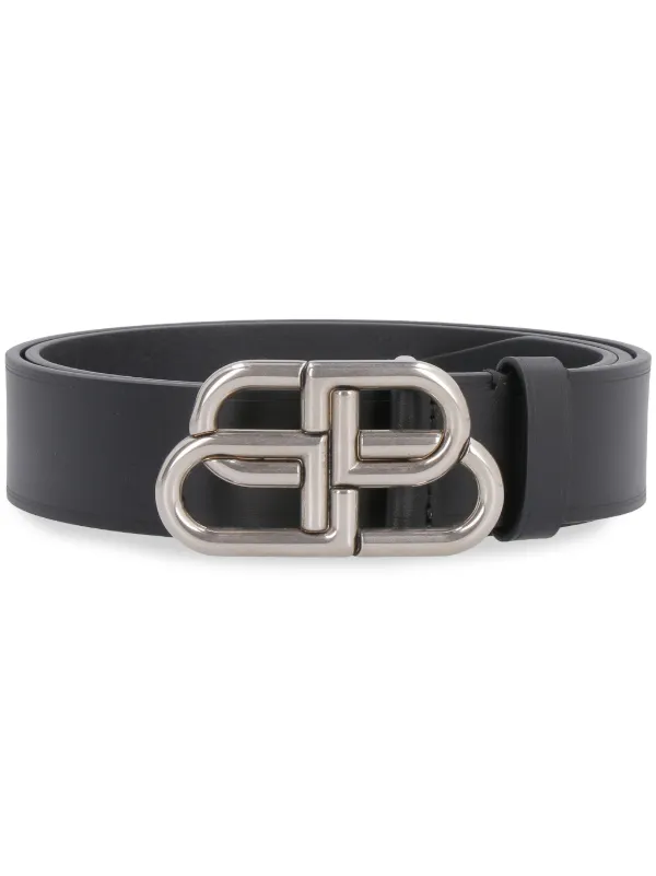 Balenciaga Ceinture BB En Cuir Noir FARFETCH FR