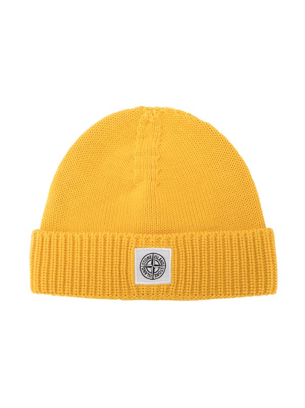 stone island beanie yellow