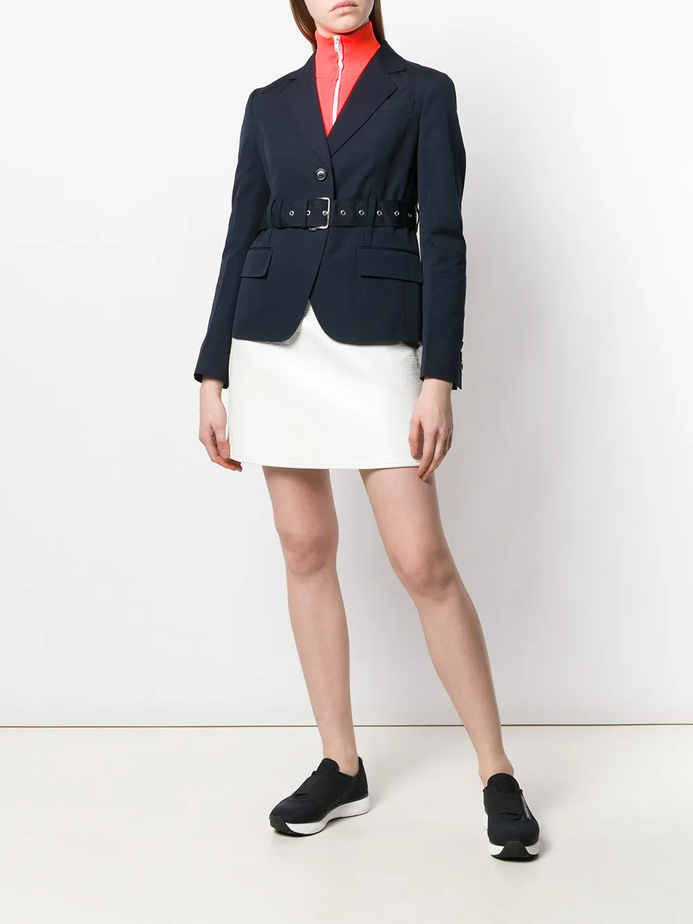 Image 2 of Prada belted single-breasted blazer