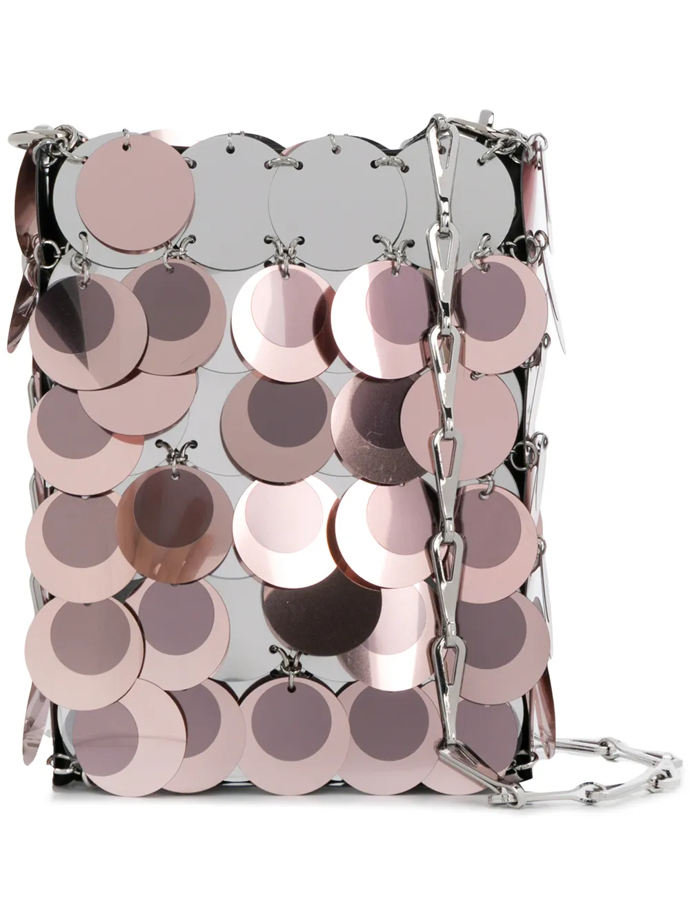 Paco Rabanne Shoulder PACO RABANNE SEQUINED SHOULDER BAG - METALLIC