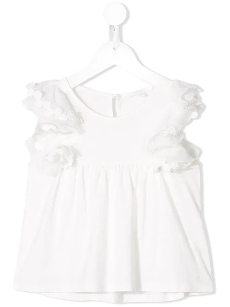 Chloé Kids блузка с оборками