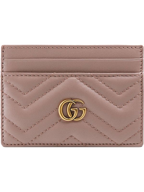gucci marmont card case pink