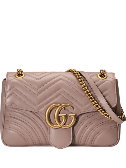 white gucci marmont bolsa medium