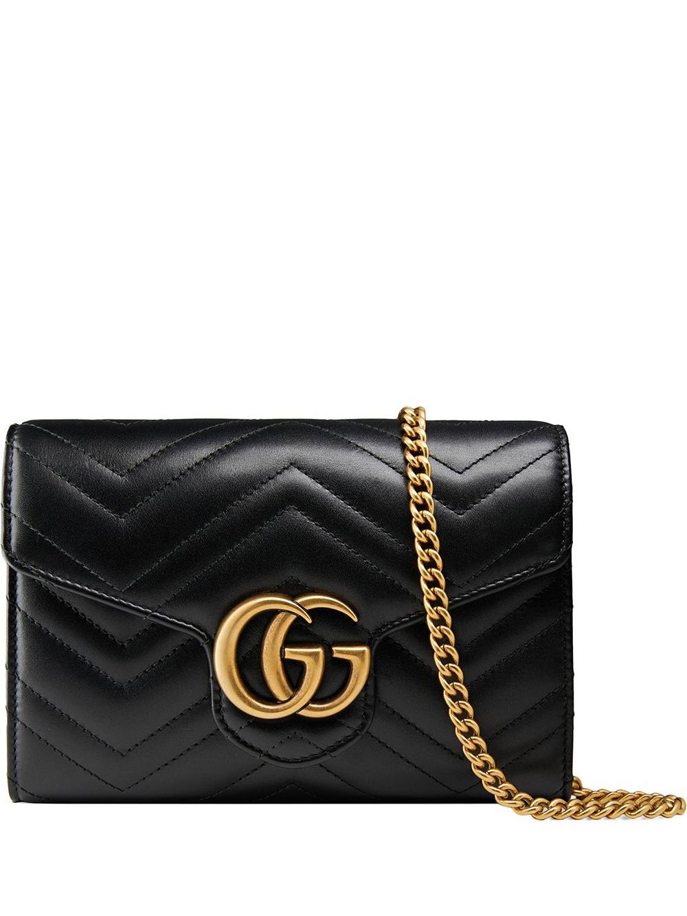 Shop black Gucci GG Marmont mini bag 