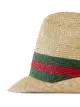 Gucci woven straw fedora hat