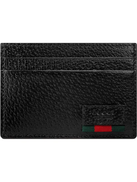 gucci leather money clip with web