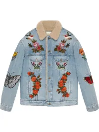 gucci denim jacket with embroideries