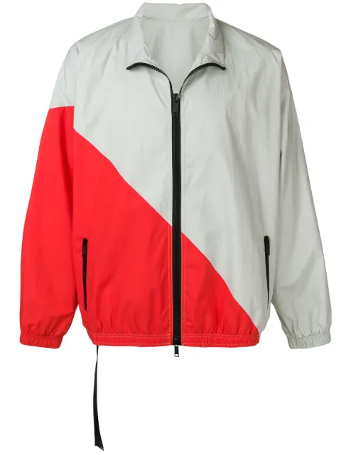 UNRAVEL PROJECT contrasting panels windbreaker