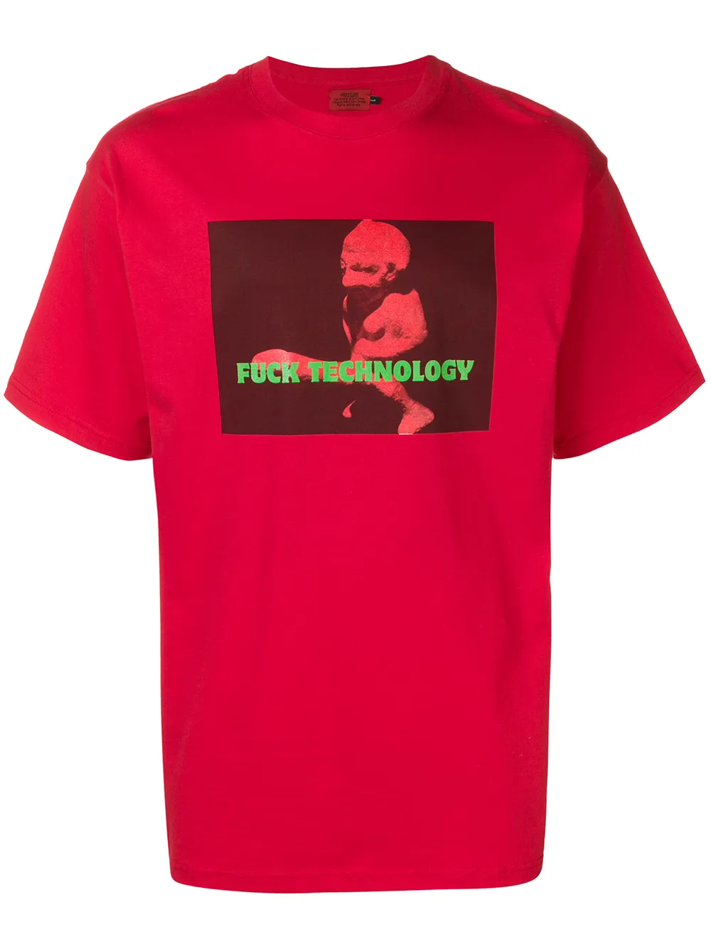 Pressure graphic print T-shirt | Red | Image 1