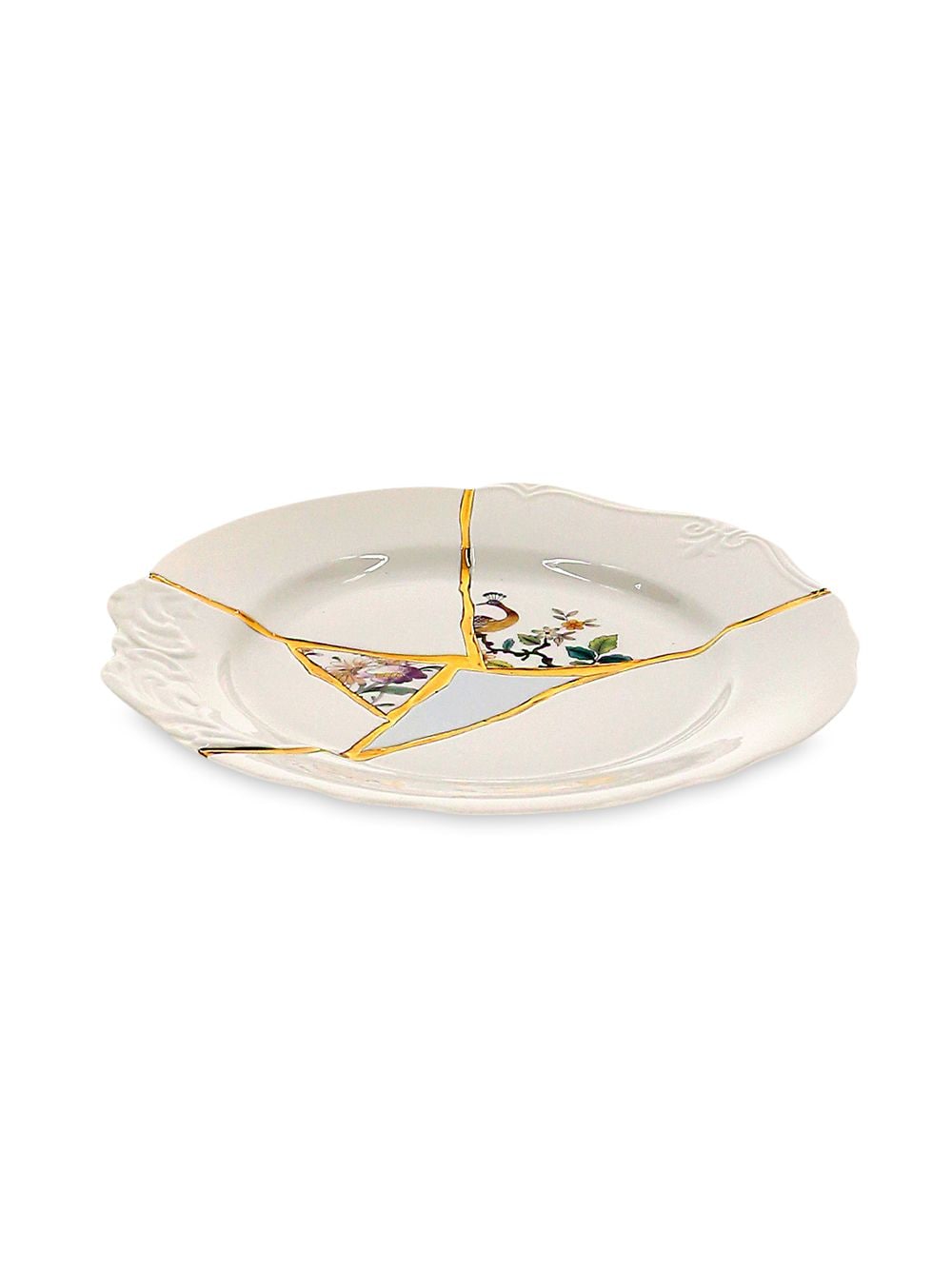  Seletti Assiette à Effet Craquelé - Blanc 