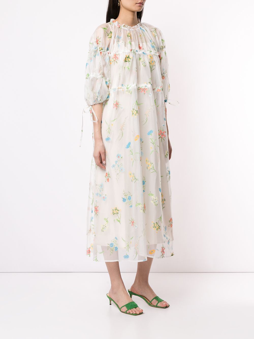 фото Rejina pyo легкое платье с цветочным принтом
