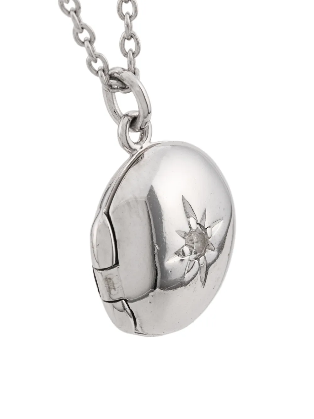 Shop Astley Clarke Sapphire Biography Locket In Silver