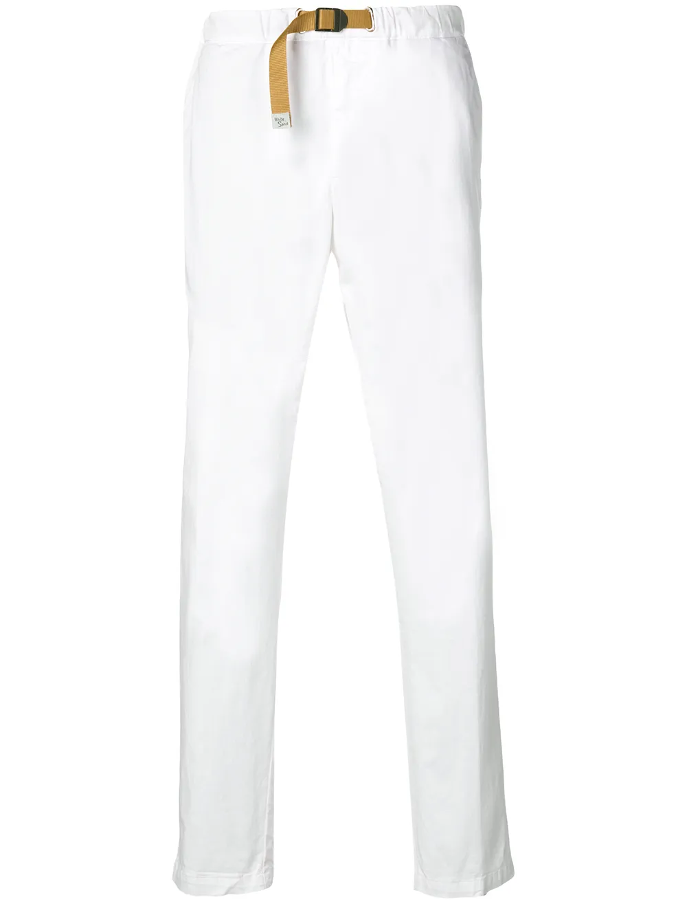 belted slim-fit trousers