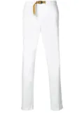 White Sand belted slim-fit trousers