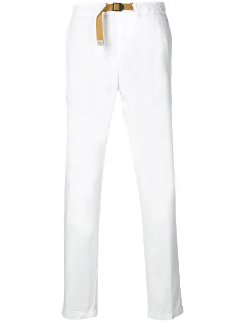 White Sand pantalones slim con cinturón