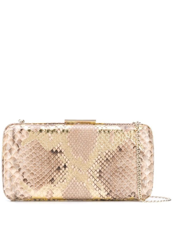 snake print clutch bag