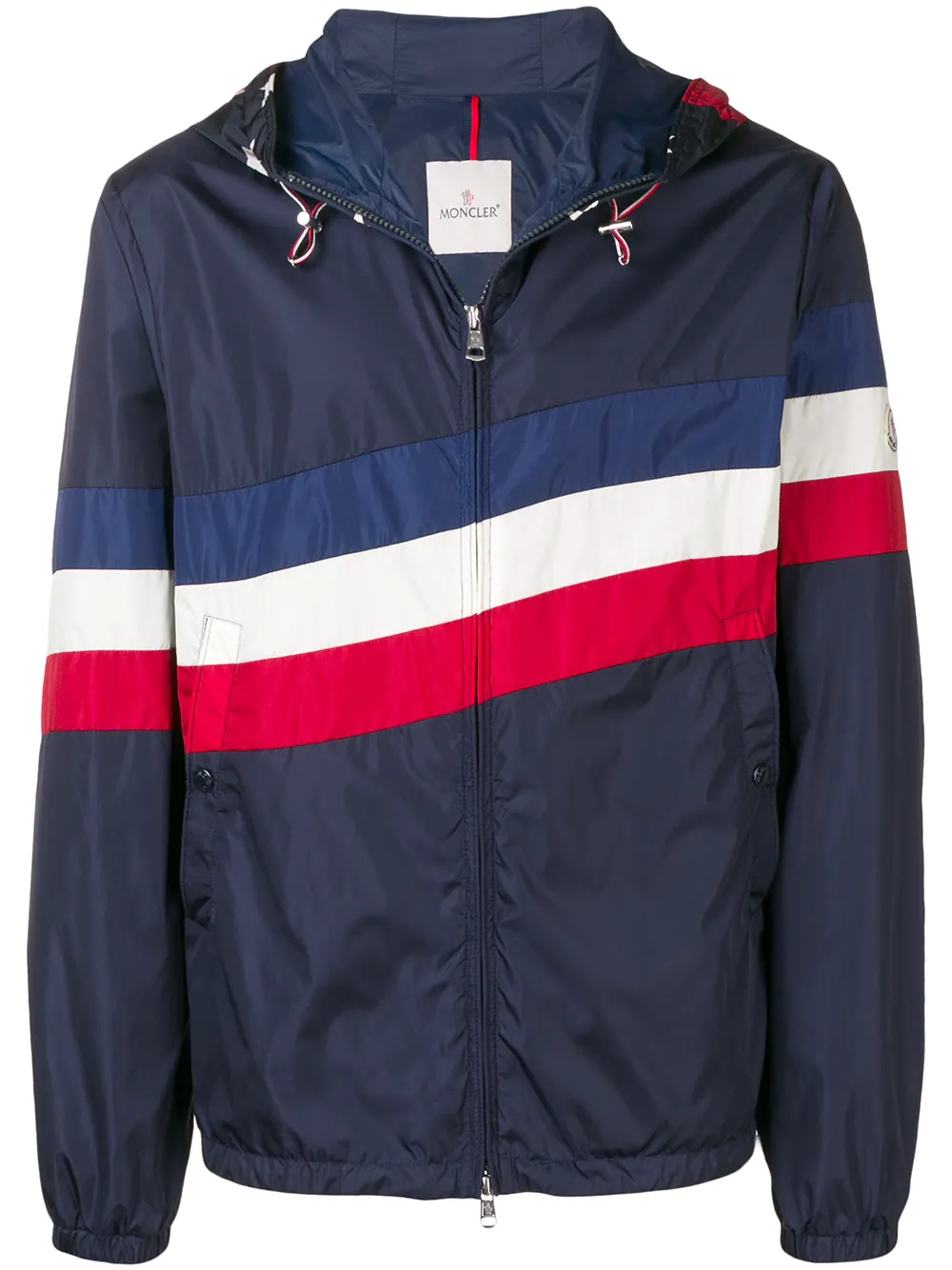Moncler Striped Sports Jacket Farfetch