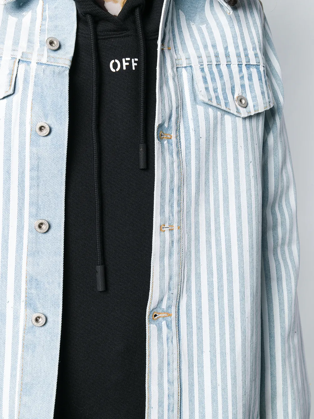 off white striped jacket