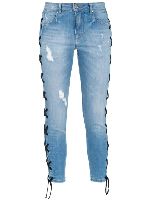 Amapô lace-up skinny jeans