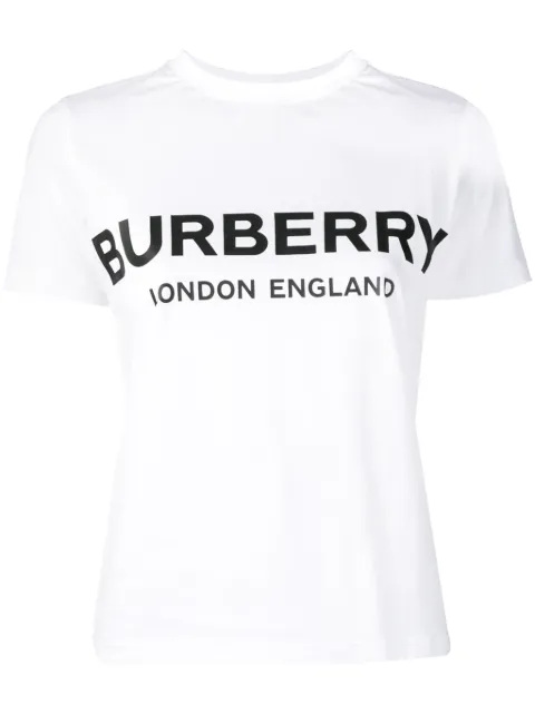 Click to view more detailed imagery on our partner's website Burberry Oversize Logo Print Cotton Jersey T-Shirt In A1464 White