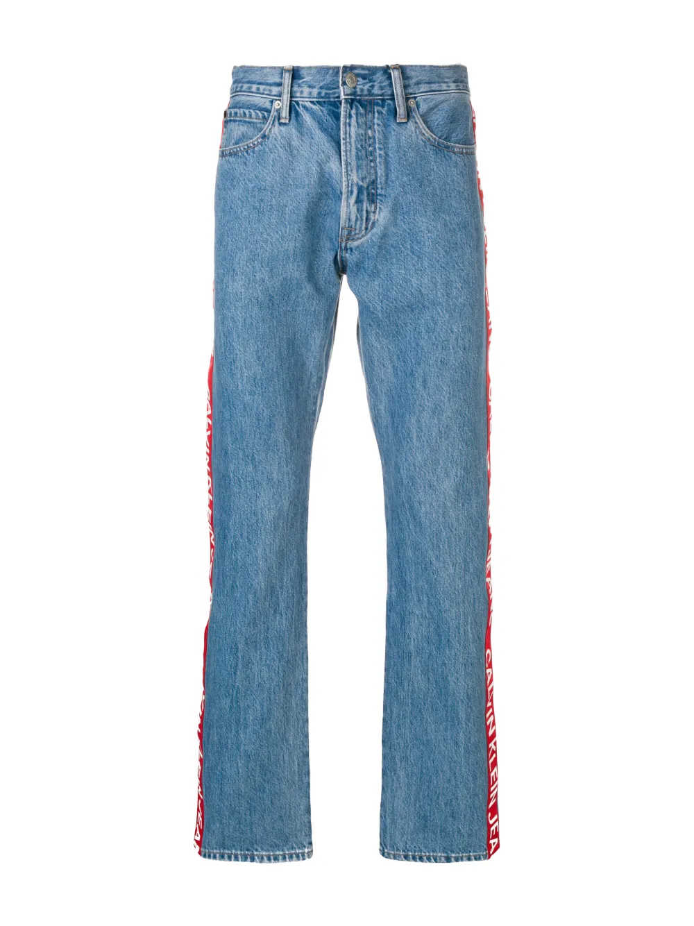 calvin klein red stripe jeans