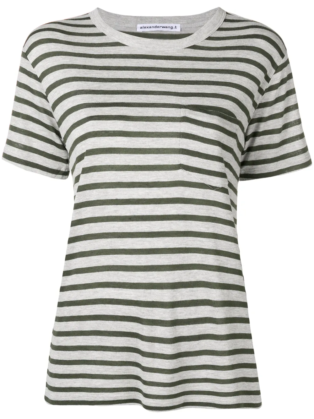 Alexander Wang T-shirts T BY ALEXANDER WANG GESTREIFTES T-SHIRT - GRAU